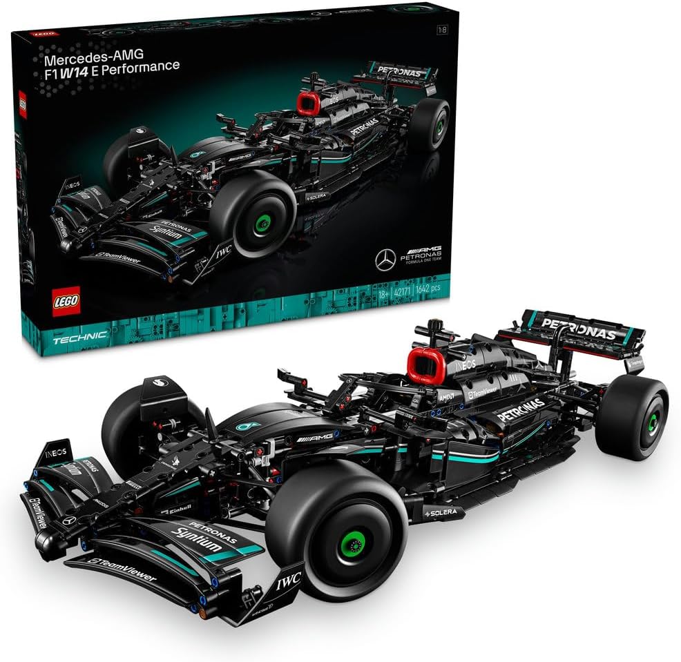 LEGO Technic Mercedes-AMG F1 W14 E Performance Set for Adults to Build, Scale Formula One Race Car Model Building Kit, Collectible Home or Office Décor, Birthday Gifts for men, Women, Him or Her 42171