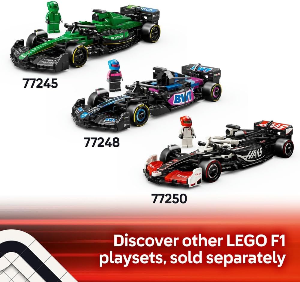 LEGO Speed Champions Ferrari SF-24 F1 Race Car Toy - Model Kit w/a Formula 1 Driver Minifigure - Gift for 10+ Year Old Boys, Girls & Adult Motorsport Fans - Christmas Treat - 77242