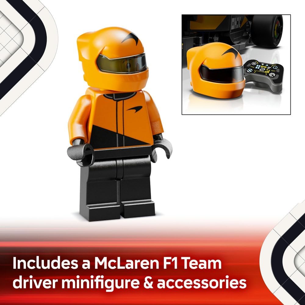 LEGO Speed Champions McLaren F1 Team MCL38 Race Car Toy with a Collectible Formula 1 Driver Minifigure - Model Kits for 10+ Year Old Boys & Girls or Adult Motorsport Fans 77251