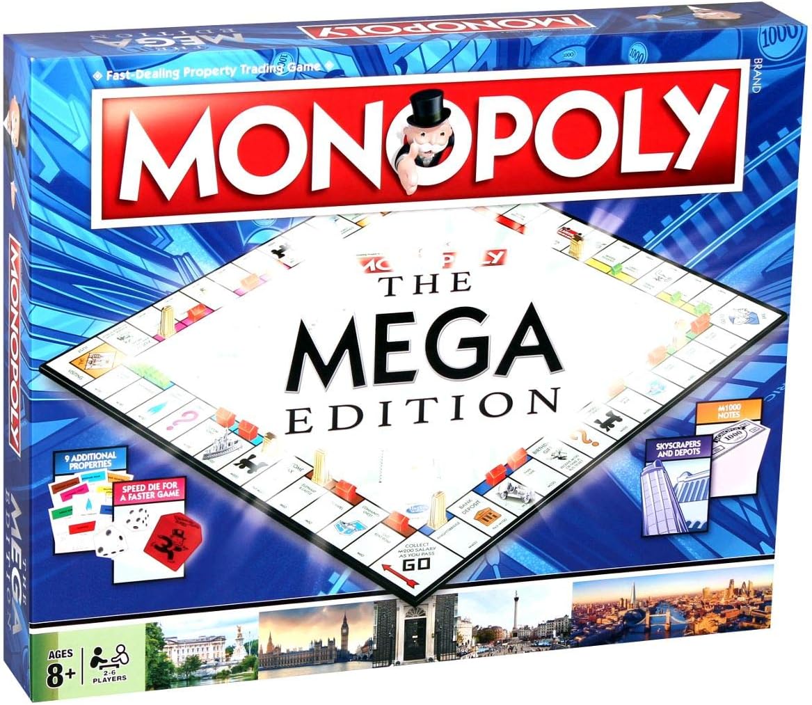 Winning Moves Monopoly Mega Edition Board Game for 2-6 Players