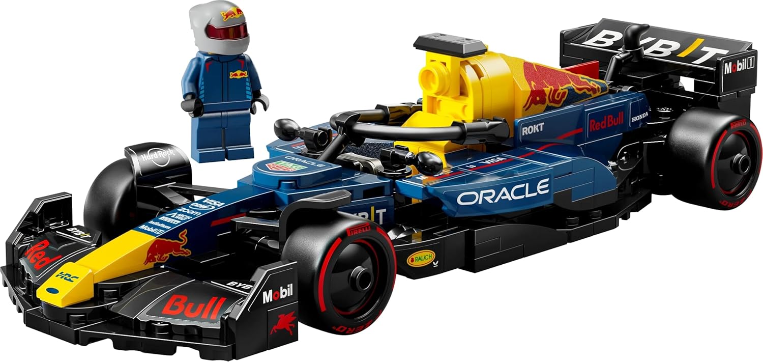 LEGO Speed Champions Oracle Red Bull Racing RB20 F1 Race Car Model with a Collectible Formula 1 Driver Minifigure - Display Set for Adult Motorsport & Racing Fans 77243