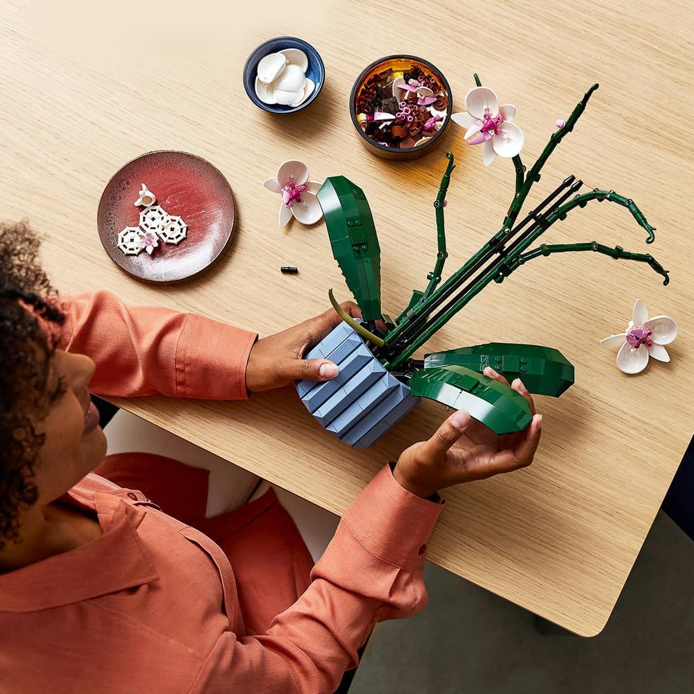 LEGO Icons Botanicals Orchid Artificial Plant Building Set for Adults, with Faux Flowers, Home Office Decor Accessory, Botanical Collection Gift Idea for Women and Men 10311