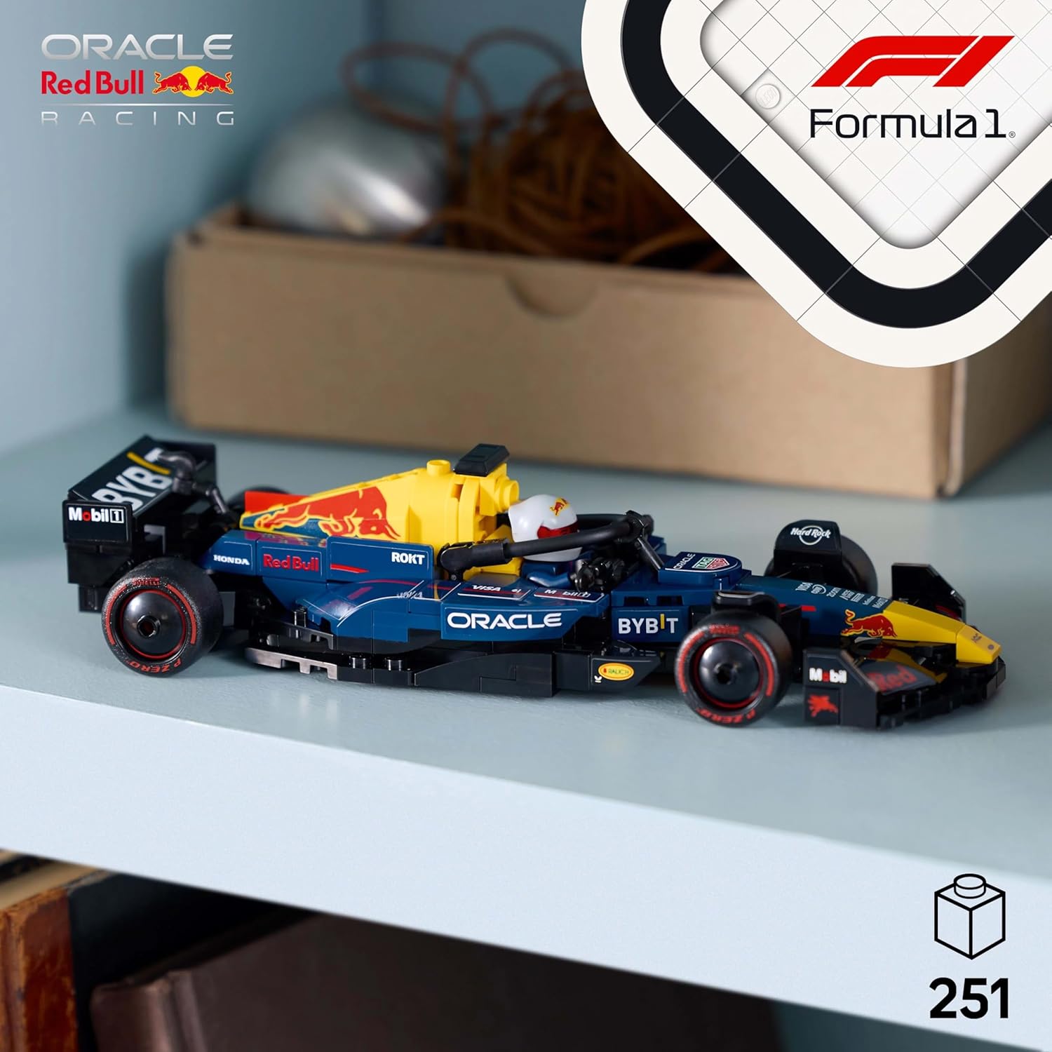 LEGO Speed Champions Oracle Red Bull Racing RB20 F1 Race Car Model with a Collectible Formula 1 Driver Minifigure - Display Set for Adult Motorsport & Racing Fans 77243